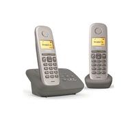 Gigaset AL170A Duo - Téléphone sans fil - système de répondeur avec ID d'appelant - ECO DECT\GAP - gris + combiné supplémentaire