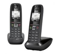 Gigaset AS405 Duo - Téléphone sans fil avec ID d'appelant - DECT\GAP - noir + combiné supplémentaire