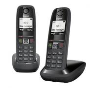 Gigaset AS405 Duo - Téléphone sans fil avec ID d'appelant - DECT\GAP - noir + combiné supplémentaire