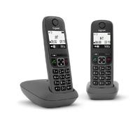 GIGASET AS490 DUO - TÉLÉPHONE SANS FIL DOUBLE - HAUT-PARLEUR - NOIR
