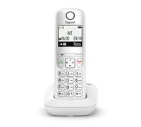 Gigaset AS490 Téléphone analogique sans fil DECT blanc avec haut-parleur et écran 2 pouces