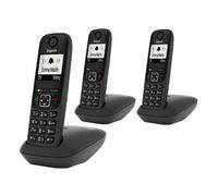 Gigaset AS490 Trio Téléphone Analogique/Dect Identificateur De Appel Noir