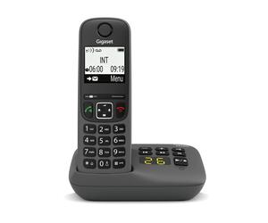Gigaset AS490A Telefono Cordless DECT Nero con Segreteria e Identificatore di Chiamata