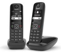 Gigaset AS690 Duo DECT Téléphone sans fil noir avec identification de l'appelant