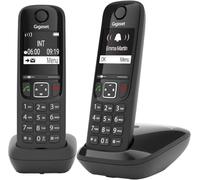 Gigaset AS690 Duo Teléfono DECT/analógico Identificador de llamadas Negro