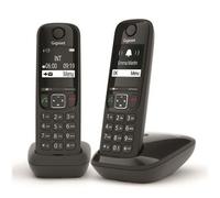 Gigaset AS690 Duo Téléphone analog/dect Identification de l'appelant Noir