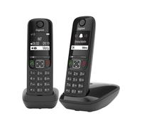 Gigaset AS690 Duo - Téléphone sans fil avec ID d'appelant - ECO DECT\GAP - blanc + combiné supplémentaire