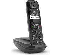 Gigaset AS690 Téléphone DECT sans fil noir, écran 2", haut-parleur, répertoire 100 entrées