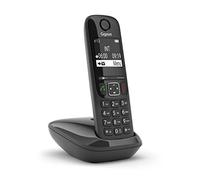 Gigaset AS690 Téléphone Portable sans Fil avec Mains Libres de Haute qualité, Clavier Lumineux et Grand écran, liste Noire, liste d'appels Faits, reçus et perdus, Noir
