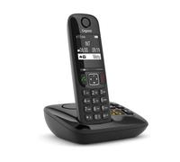 Gigaset AS690A, Téléphone analog/dect, Combiné sans fil, Haut-parleur, 100 entrées, Identification de l'appelant, Noir