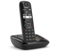 Gigaset AS690A Téléphone analog/dect Identification de l'appelant Noir