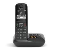 Gigaset AS690A - téléphone DECT sans fil avec répondeur - grand écran à haut contraste - excellente qualité audio - profils sonores réglables - fonction mains libres - protection des appels, noir