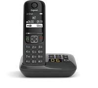 Gigaset AS690A - Téléphone DECT sans fil avec répondeur - Grand écran graphique - Excellente qualité sonore - Contrôle du volume - Fonction mains libres - Ne pas déranger - Noir [Version Pays-Bas]