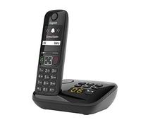 Gigaset AS690A - Téléphone sans Fil DECT avec répondeur - Grand écran à Contraste élevé - Profils sonores réglables - Fonction Mains Libres - Protection des appels - Noir