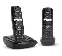 GIGAset AS690AR duo - noir - kit de téléphone résidentiel sans fil avec répondeur - Français