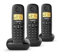 Gigaset Basic 100 Téléphone Fixe Sans Fil avec Blocage d'Appels, 3 Combinés, Écran Rétroéclairé, Mains Libres, Répertoire 50 Contacts