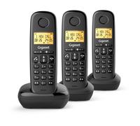 GIGASET Basic 100 Trio Noir Téléphone fixe sans fil mains libres rétroéclairé