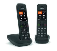 Gigaset C575 Duo - Téléphone fixe sans fil avec grand écran rétro-éclairé couleur, fonctions mains libres et blocage d'appels - 2 combinés - Noir [Version Française]