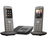 "CL660A Duo" Téléphone DECT sans fil, 2 combinés, LCD 2.4" couleur rétroéclairé, répertoire 400 contacts, base séparée, répondeur 55 minutes, micro USB, jack 2.5 mm, couleur anthracite
