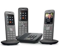 Gigaset CL660A Trio - Téléphone sans fil - système de répondeur avec ID d'appelant - Dect\GAP - noir, anthracite + 2 combinés supplémentaires
