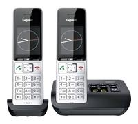 Gigaset Téléphone sans fil Comfort 500A Duo – 2 combinés, répondeur intégré – Argent-Noir