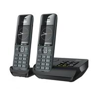 Gigaset Comfort 520A Duo, téléphone DECT, 2 combinés, répondeur, Gris foncé | Sans fil, blocage d’appels, répertoire 200 contacts, [Version française], fabriqué en Allemagne