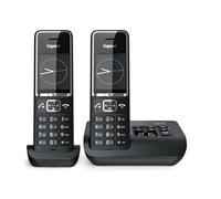Gigaset Comfort 550A Duo Noir, Téléphone Filaire sans Fil, Duo avec Vivavoce et Segreteria
