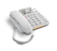 Gigaset DL380, Téléphone analogique, Combiné filaire, Haut-parleur, 99 entrées, Identification de l'appelant, Blanc