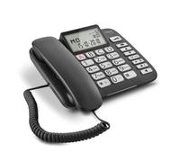 Gigaset Téléphone filaire DL580 – ID d'appelant – Version internationale (non compatible France) Noir