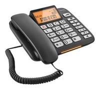 Gigaset Téléphone filaire DL580 – Identification de l'appelant, mains‑libres, horloge – Noir