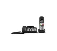 Gigaset Téléphone fixe DL780 PLUS, mains‑libres, signal d'appel lumineux, noir