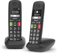 Gigaset E290 Duo DECT Téléphone sans fil noir avec identification de l'appelant