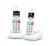 Gigaset Téléphone sans fil E-290 DUO - DECT, avec répondeur, Blanc
