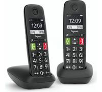 Gigaset E290 Duo - Téléphone sans fil avec identification de l'appelant - ECO DECT\NGAP - noir + combiné supplémentaire