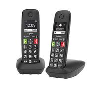 Gigaset E290 Duo Téléphone sans fil avec sonneries puissantes, grands chiffres et son renforcé, touches d'appel rapide, mains libres avec volume réglable, noir [Produit d'import] [Version italienne]