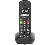 Gigaset E290 DECT/GAP Téléphone sans fil compatible avec les appareils auditifs, fonction mains libres, babyphone noir