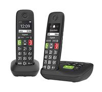 Gigaset E290A Duo Téléphone analog/dect Identification de l'appelant Noir [Version Allemande]