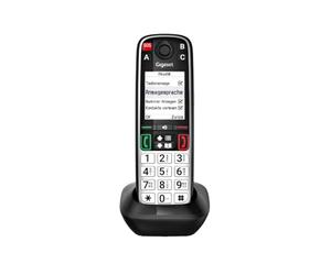 Gigaset Easy 520HX - Téléphone Senior avec Bouton d'appel d'urgence SOS, combiné Universel DECT HX, accessibilité renforcée, écran Couleur 2,2", Touches d'appel Direct, fabriqué en Allemagne, Noir