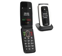 Gigaset GL795 téléphone Senior à clapet, Blanc | Téléphone à touches 4G VoLTE, écran IPS 2,8", Audio Boost, touche SOS, Bluetooth 5.0, compatible appareils auditifs