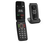 Gigaset GL795 téléphone Senior à clapet, Gris | Téléphone à touches 4G VoLTE, écran IPS 2,8", Audio Boost, touche SOS, Bluetooth 5.0, compatible appareils auditifs