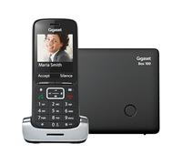 Gigaset Premium 300 - Téléphone sans Fil DECT - Grand écran Couleur TFT - Grand carnet d'adresses - Synchronisation des données Via USB, Acoustique de Pointe, Design élégant, Noir