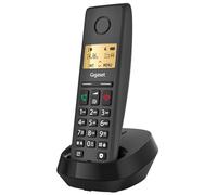 Gigaset Pure 220 DECT-Telefon, hörgerätekompatibel, Anthrazit-Schwarz | Sans fil, mains libres, 80 contacts, aides auditives, [Compatible en DE, IT, FR, NL, CHE, AUT], fabriqué en Allemagne