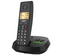 Gigaset Pure 220A - Téléphone DECT sans Fil avec répondeur - Blocage d’Appel et Fonction Mains Libres - Répertoire 80 Contacts, Noir Anthracite [Compatibilité avec DE, IT, FR, NL, Che, AUT]