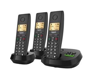Gigaset Pure 220A Trio 3 DECT-Telefone mit Anrufbeantworter, Anthr.-Schwarz
