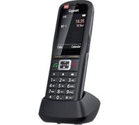 Siemens Gigaset Zubehör Telefonanlagen DECT, GAP Téléphone sans fil Bluetooth, avec socle, Code PIN, à vibrations, recomposition automatique du numéro noir