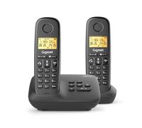 Gigaset Start 120A Duo - Téléphone DECT sans Fil avec répondeur, Blocage d’appels, Écran rétroéclairé de 1,5", appels Mains Libres, Jusqu'à 11 Heures d'autonomie, Anthracite [Version Française]