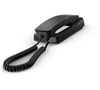 Gigaset Téléphone filaire Desk 200 – Ultra compact, cordon extensible, 10 abrégés, Noir