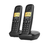 Gigaset Téléphone sans fil DECT Basic 100 Duo - Fonction mains libres - Noir