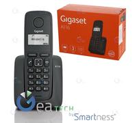 Gigaset Téléphone sans Fils A116 Dect 50 Noms En Carnet D'Adresses Noir