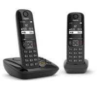 Téléphone fixe GIGASET Noir Duo AS690A